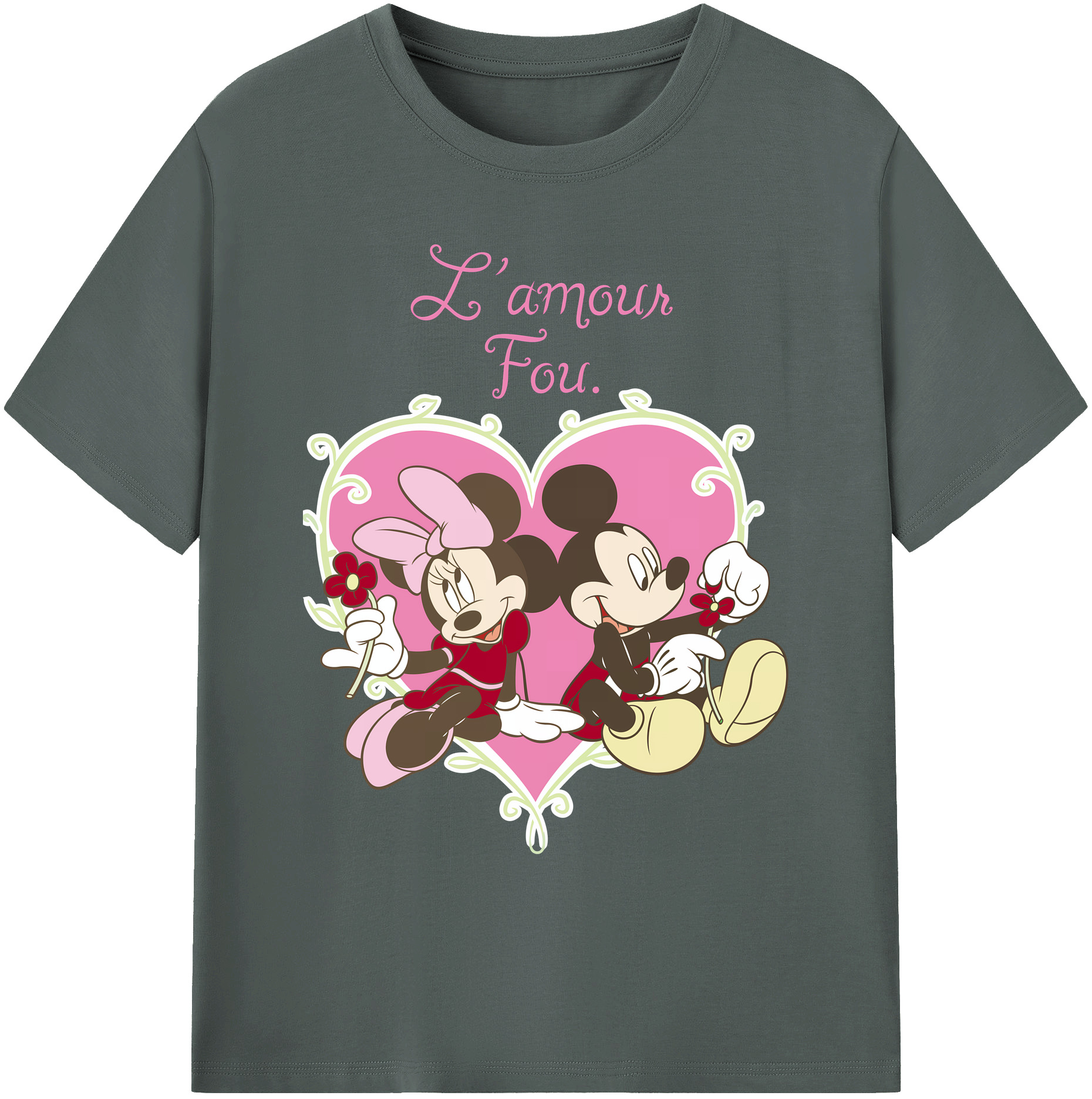 ミッキーマウス Mickey Mouse 綿100％ メンズ半袖Tシャツ｜肌触りやわらか＆通気性